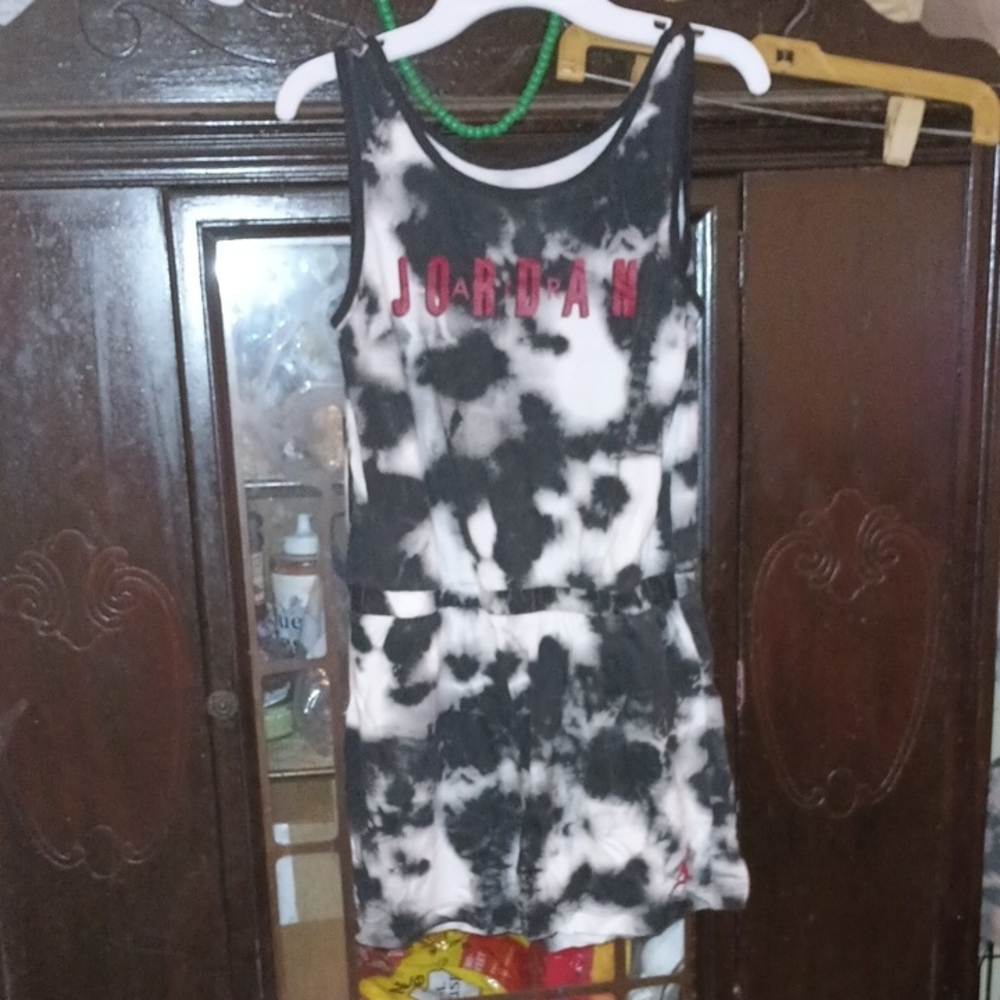 Jordan Black and White Tie-Dye Skort